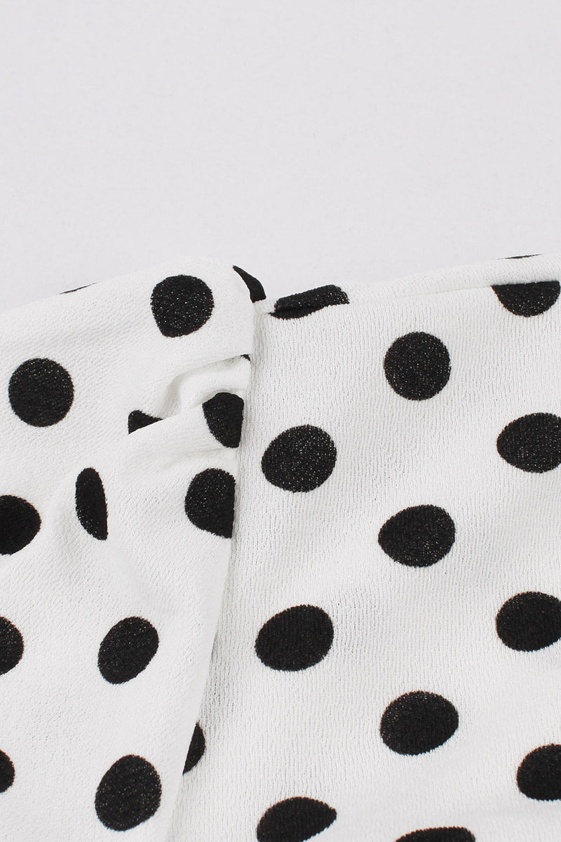 Black A-line Dot Top Vintage Dress