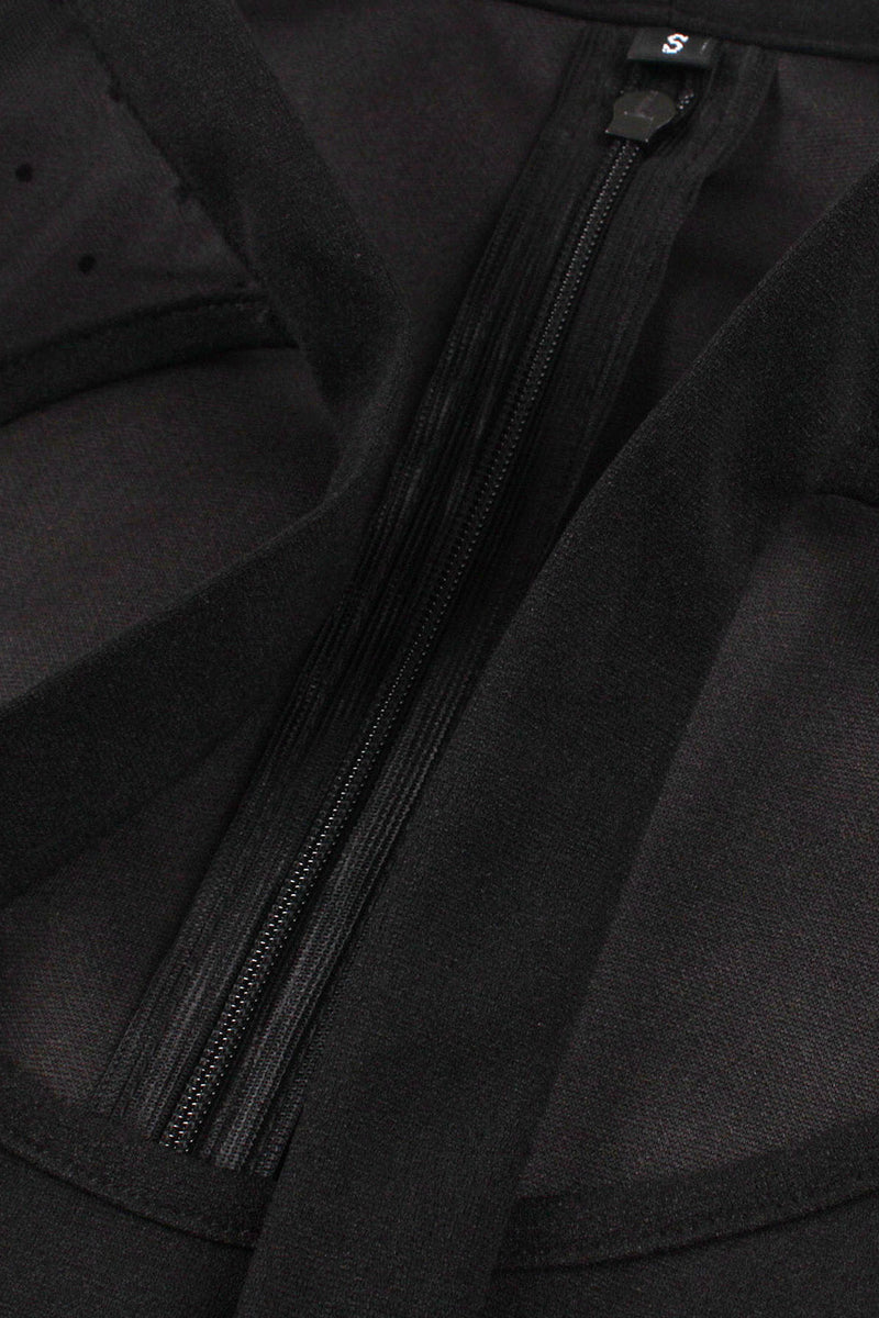 Black Sleeveless Bow Tie A-line Embroidery Vintage Dress