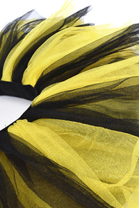 Yellow and Black Tulle Tutu Mini Petticoat