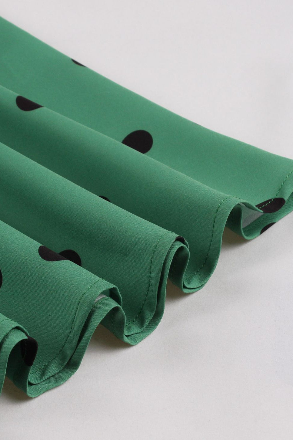 Red to Green Gradient A-line Dot Slip Vintage Dress