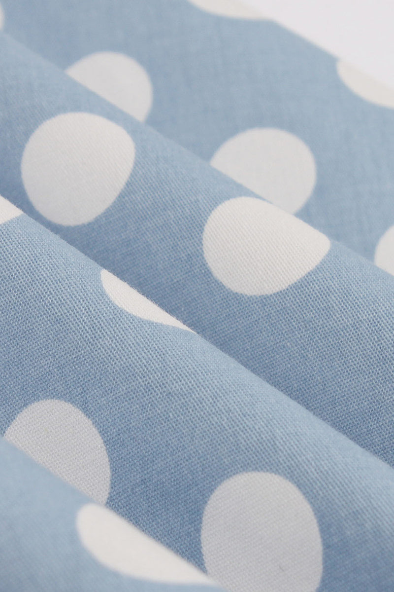 Light Blue Dot A-line Slip Vintage Dress