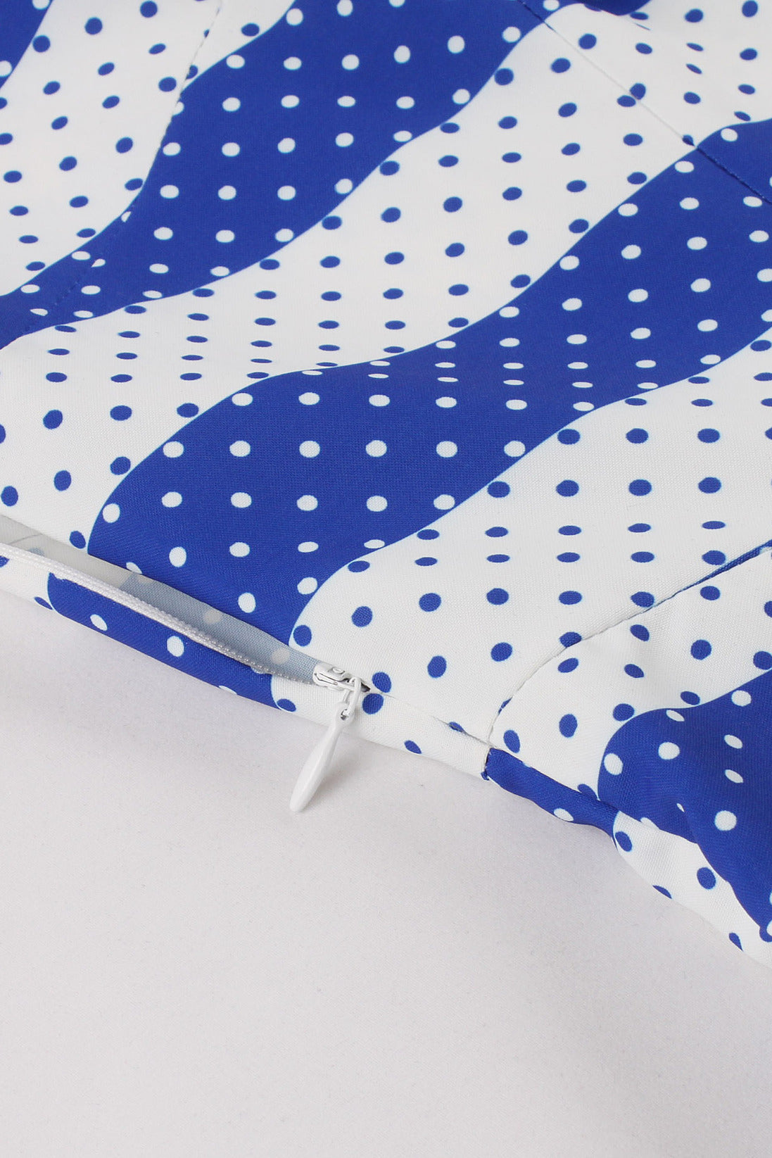 Blue and White Stripes Dot A-line Vintage Dress