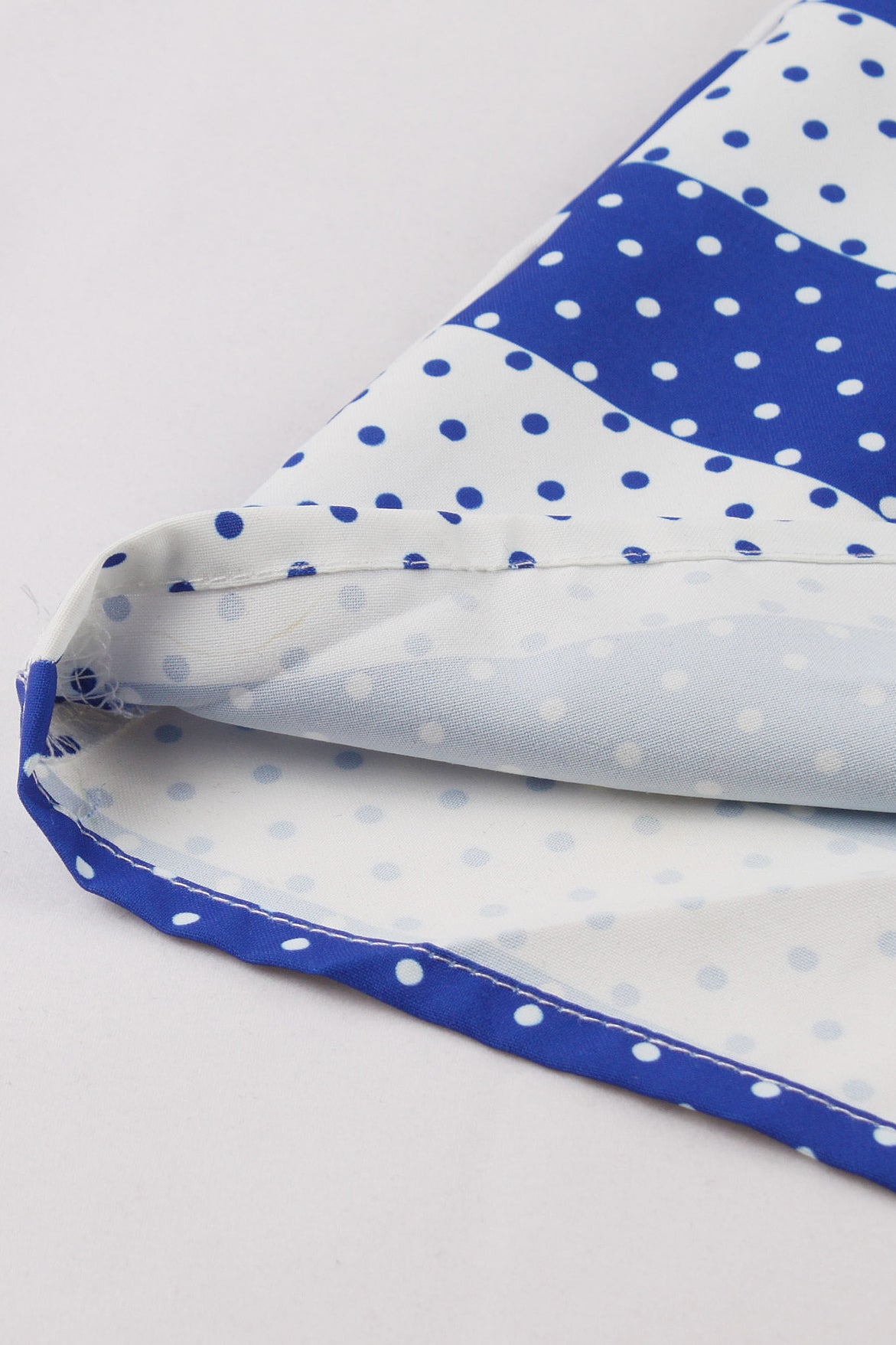 Blue and White Stripes Dot A-line Vintage Dress