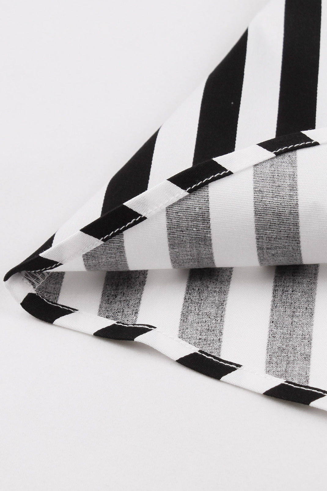 Black and White Stripes Halter A-line Vintage Dress