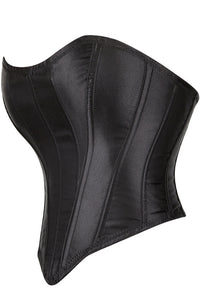 Black Strapless Steel Boned Bustier Corset Top