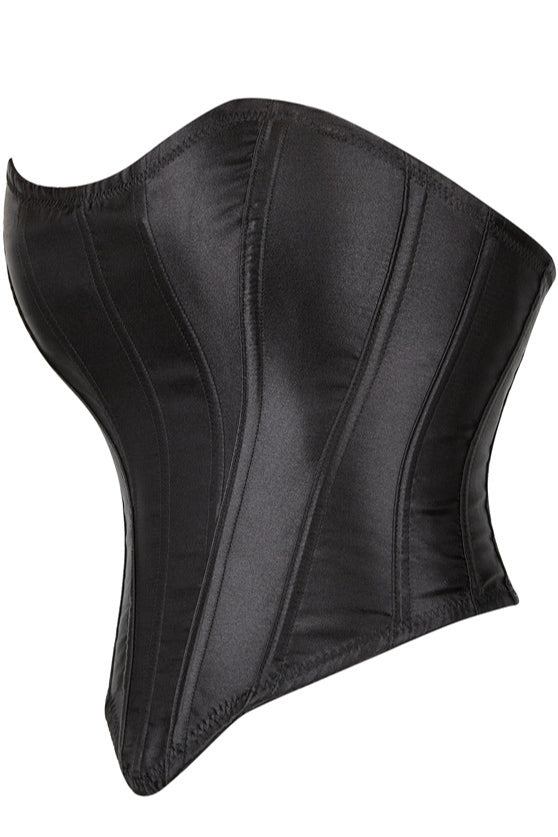 Black Strapless Steel Boned Bustier Corset Top