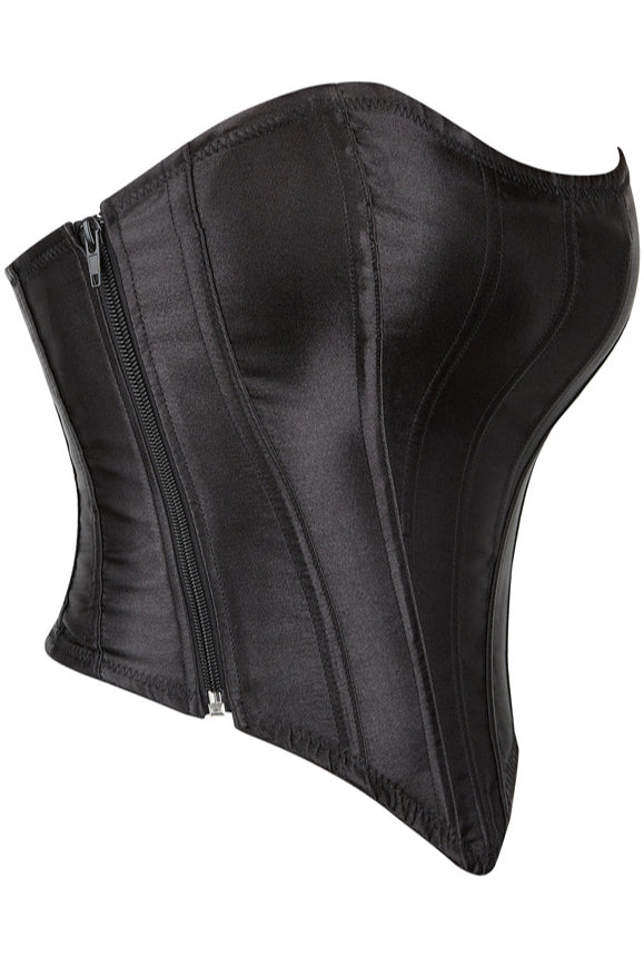 Black Strapless Steel Boned Bustier Corset Top