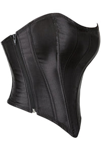 Black Strapless Steel Boned Bustier Corset Top