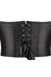 Black Strapless Steel Boned Bustier Corset Top
