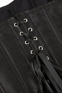 Black Strapless Steel Boned Bustier Corset Top