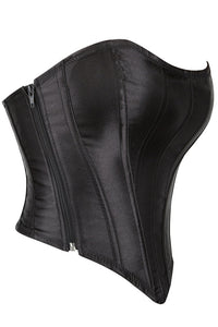 Black Strapless Steel Boned Bustier Corset Top
