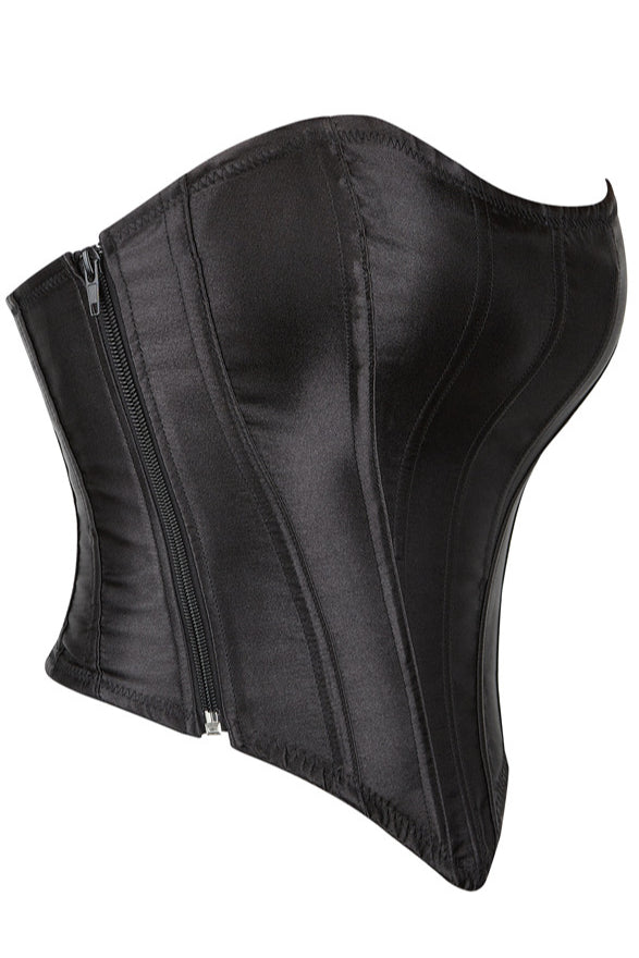 Black Strapless Steel Boned Bustier Corset Top