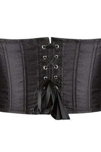 Black Strapless Steel Boned Bustier Corset Top