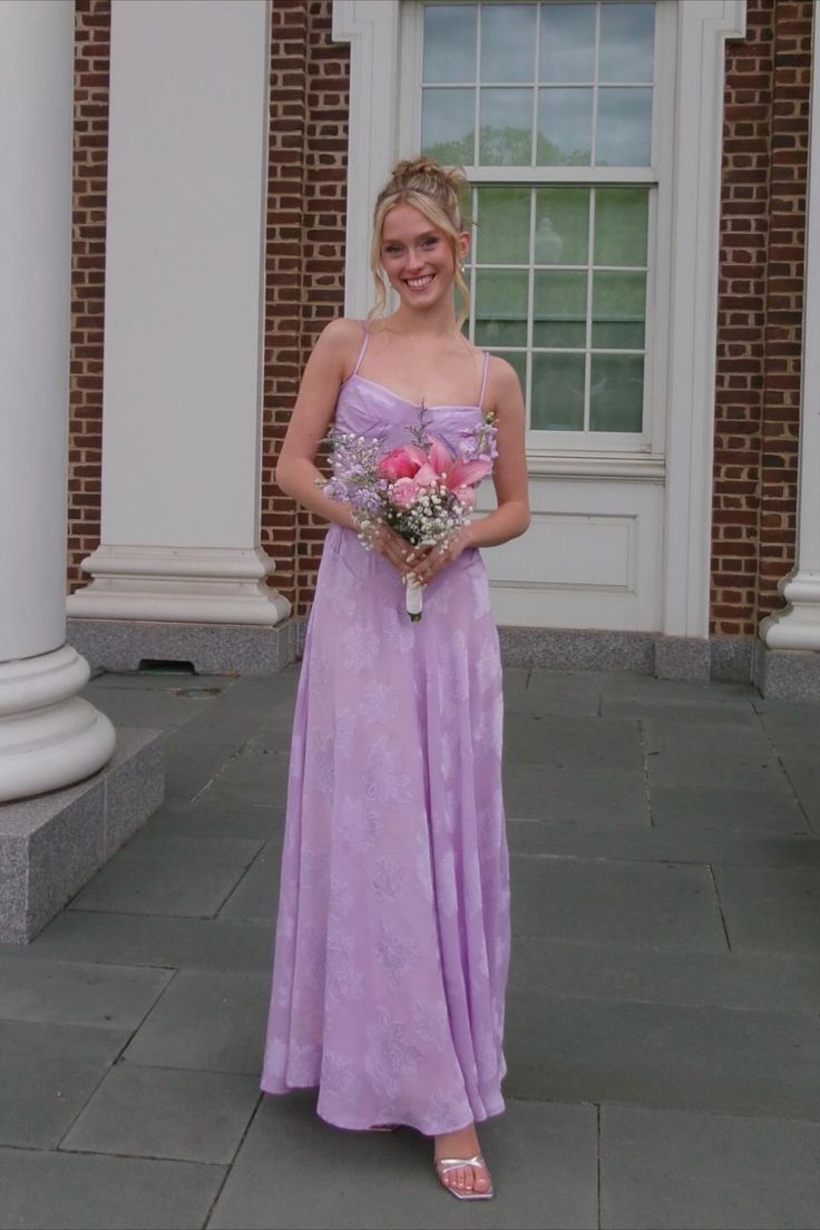 Gorgeous Pink Lace A-line Long Formal Dress