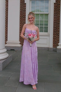 Gorgeous Pink Lace A-line Long Formal Dress