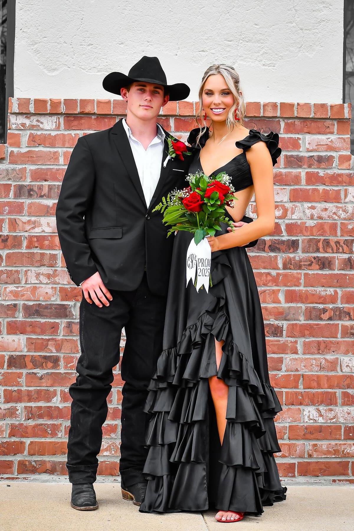 Red Straps Satin Cutouts A-line Ruffle Prom Dress