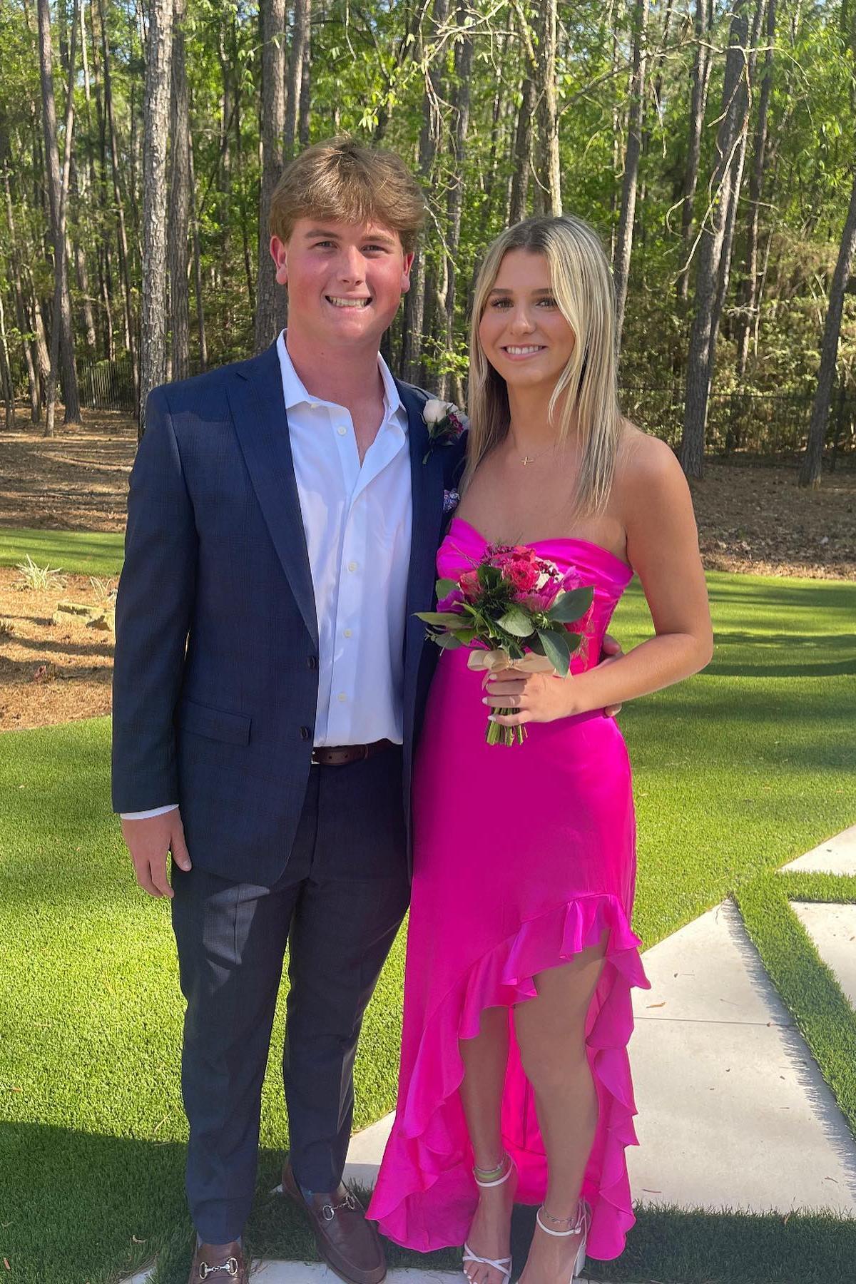 Sweetheart Fuchsia Fitted Frill Dress