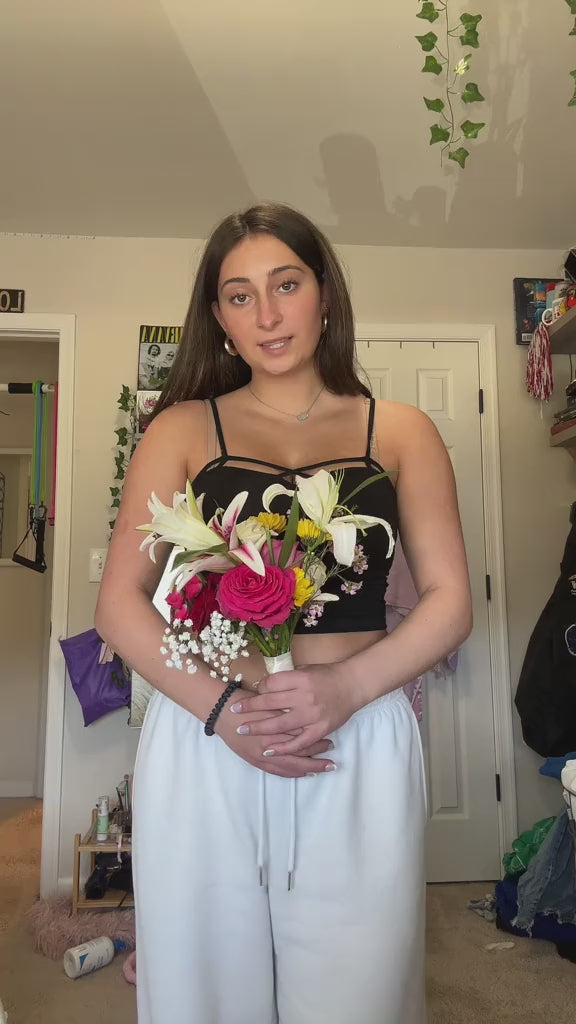 Lavender Plunging V Neck Floral Layers A-line Long Prom Dress