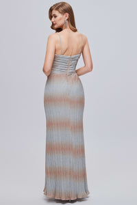 Elegant V-Neck Straps Sheath Long Formal Gown