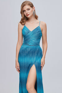 Elegant V-Neck Straps Sheath Long Formal Gown