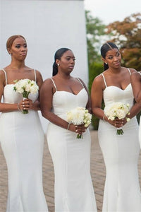 Mermaid Navy Blue Long Bridesmaid Dress with Detachable Straps