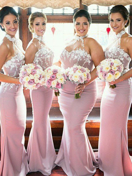 Gorgeous Hater Mauve Mermaid Long Bridesmaid Dress