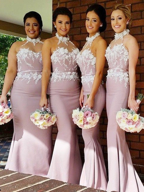 Gorgeous Hater Mauve Mermaid Long Bridesmaid Dress