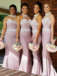 Gorgeous Hater Mauve Mermaid Long Bridesmaid Dress