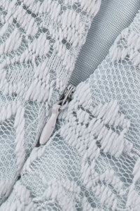 Two-Piece Grey Lace Long Mother of the Bride Dress