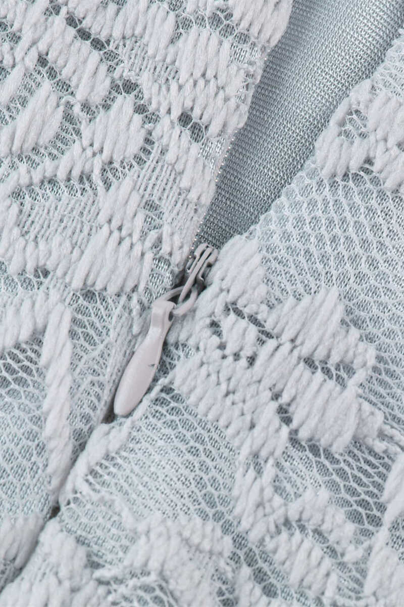 Two-Piece Grey Lace Long Mother of the Bride Dress