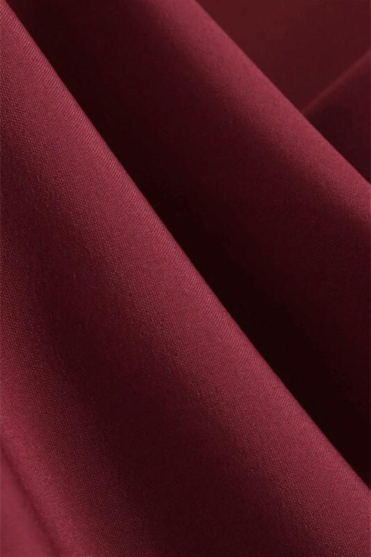 1950s Burgundy Pleated Warp Swing Dress