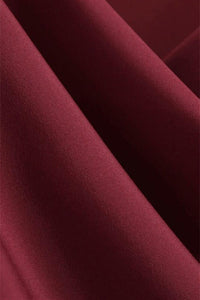 1950s Burgundy Pleated Warp Swing Dress