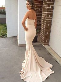 Sweetheart Mermaid Navy Blue Long Bridesmaid Dress