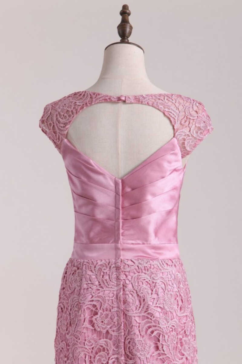Two-Piece Pink Backless Mother of the Bride Dress
