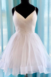 Sparkling A Line Navy Blue Homecoming Dress with Pleats