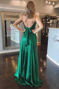 Two Piece Red Front-split Long Prom Evening Dress