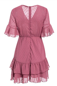 Textured Polka Dot Bard Dress