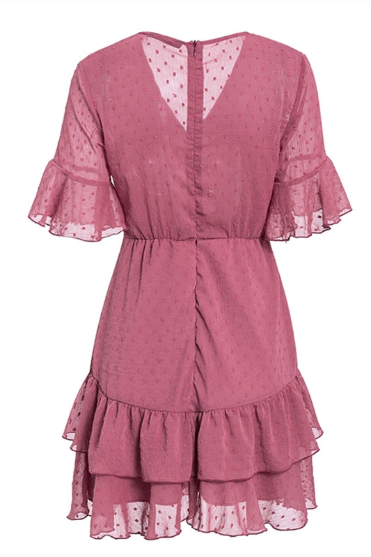 Textured Polka Dot Bard Dress