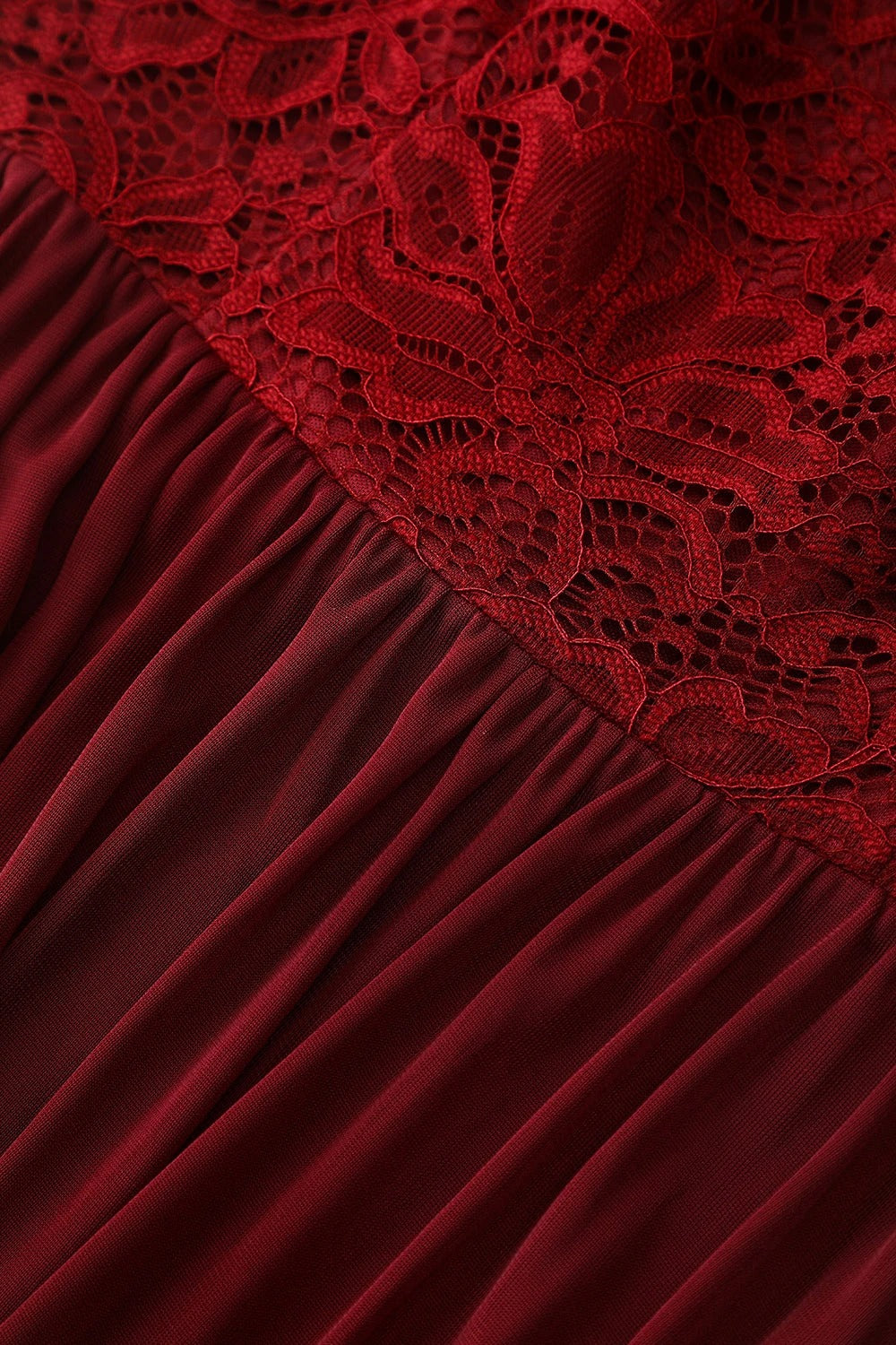 V Neck Burgundy Bridesmaid Dress with Flutter Sleeve