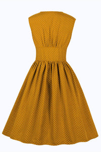 Women's Polk Dots Vintage Empire Dress