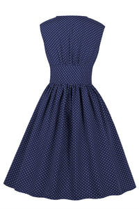 Women's Polk Dots Vintage Empire Dress