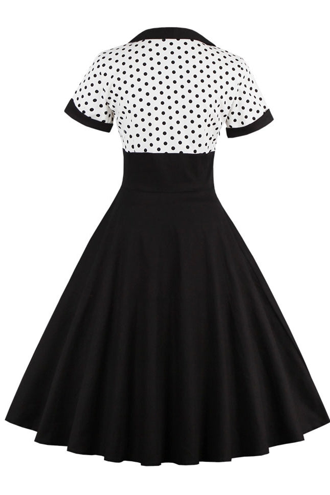 Mustard Yellow and Polk Dots Swing Dress