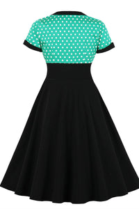 Mustard Yellow and Polk Dots Swing Dress