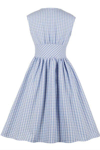 1940s Dress Solid Color Sleeveless Retro Style Dress
