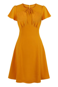 Vintage Style Yellow Summer Dress