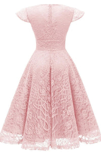 1950s Pink Lace Swing Dress