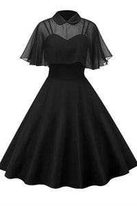 1950s Patchwork Red Swing Dress