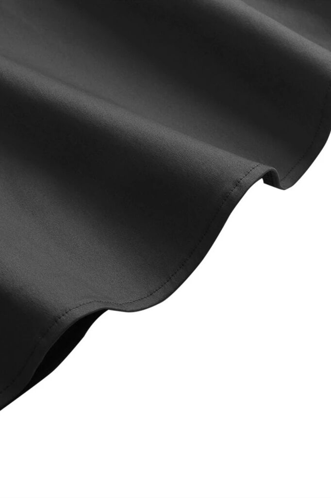 1950s Vintage Off the Shoulder Black Swing Dress