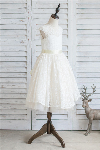 Adorable Ball Gown White Flower Girl Dress