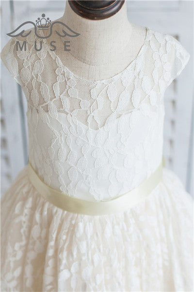 Adorable Ball Gown White Flower Girl Dress